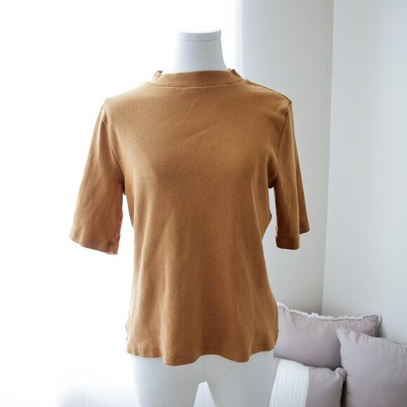 Anthropologie Tops - Anthropologie X Maeve Tan Cotton orange top size M